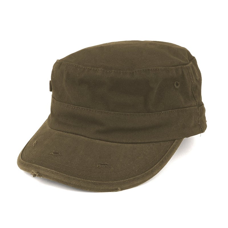 Armycrew Washed Cotton Army BDU Style Fitted Military Cap - Olive - L-XL - Image 1